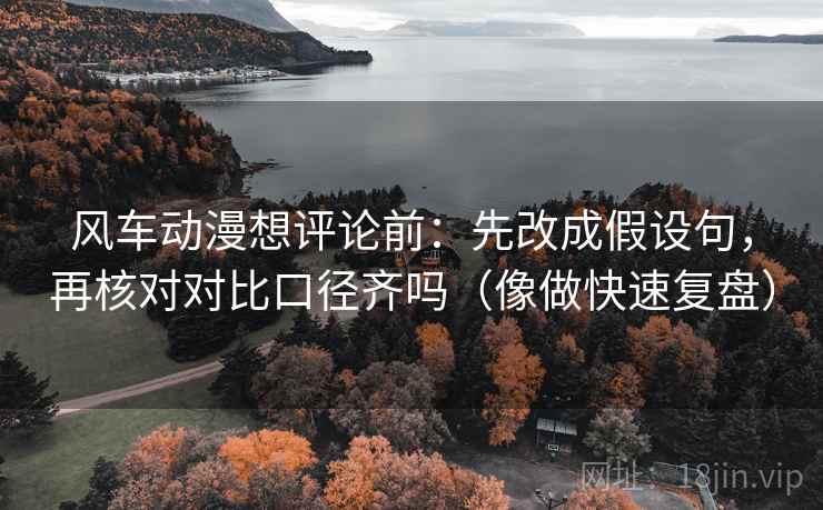 风车动漫想评论前：先改成假设句，再核对对比口径齐吗（像做快速复盘）