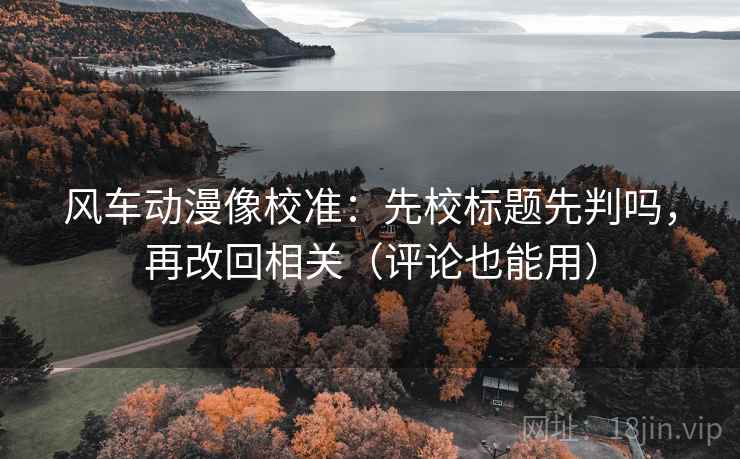 风车动漫像校准：先校标题先判吗，再改回相关（评论也能用）